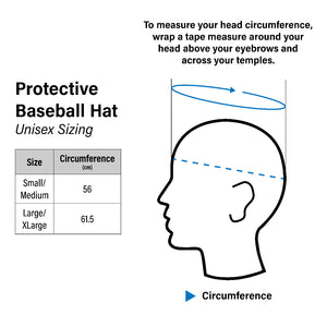 Goldline Head First Protective Curling Baseball Hat black