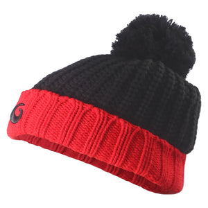 Goldline Head First Protective Curling Toque black with red knit