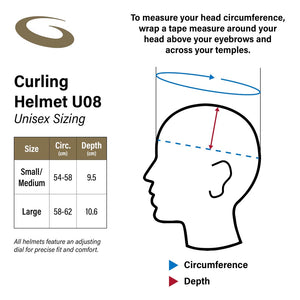 Goldline Senior U08 Curling Helmet black