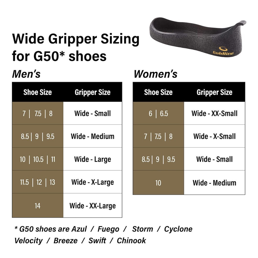 Goldline Women's Storm G50 Speed 8 (5/32") Curling Shoes black/grey