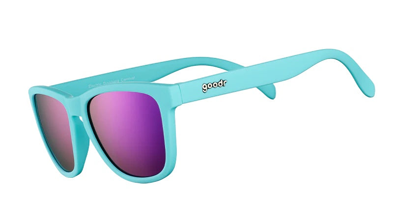 goodr The Original Sunglasses Electric dinotopia carnival teal blue