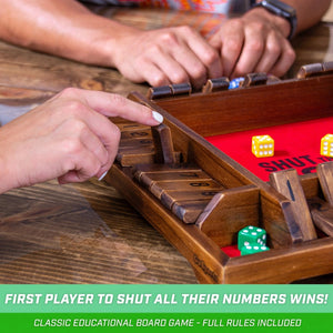 GoSports Shut-the-Box Premium Wooden Dice Game