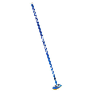 Hardline Chrome IcePad Curling Broom blue