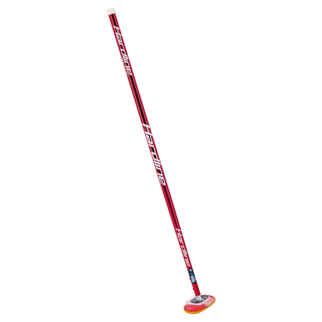 Hardline Chrome IcePad Curling Broom red
