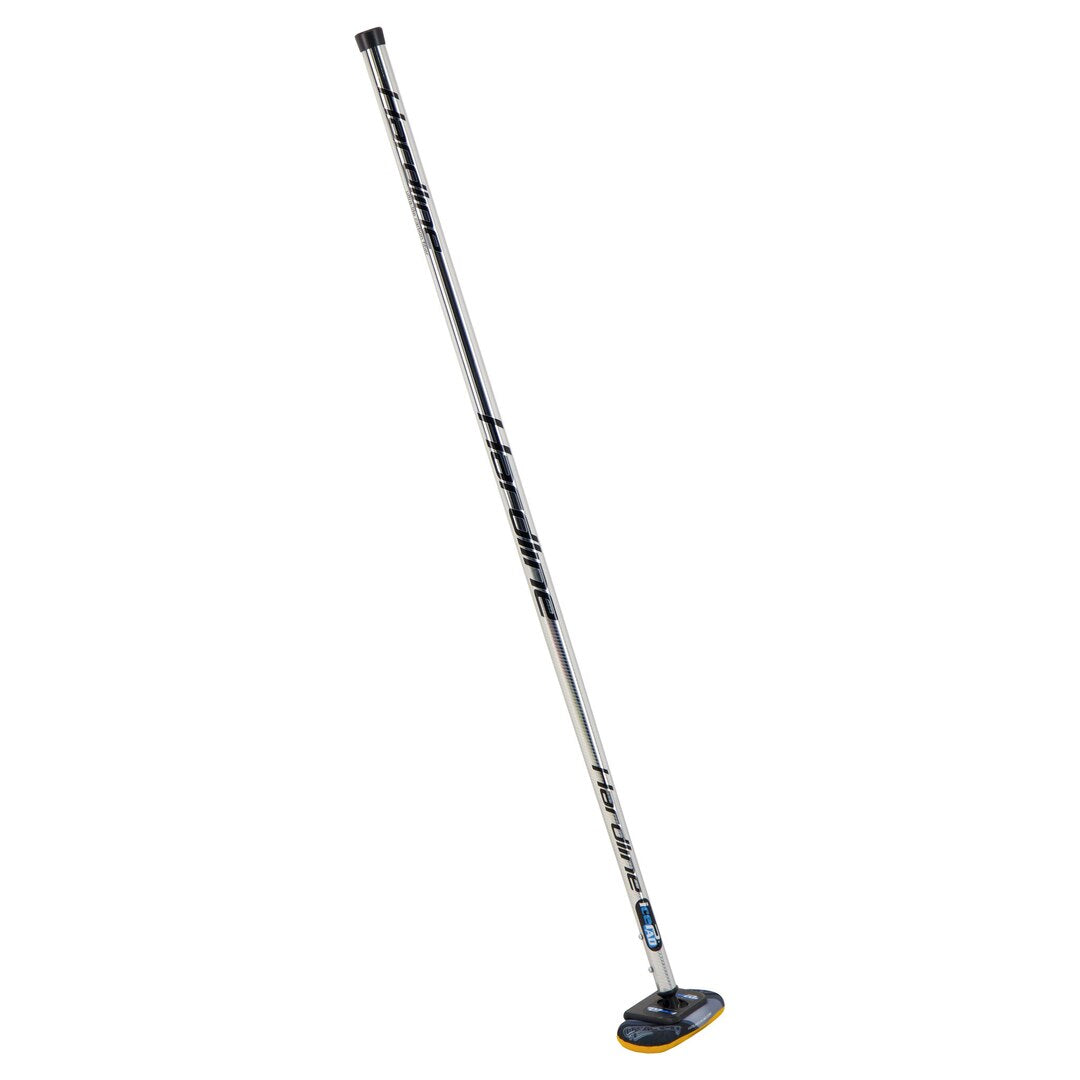 Hardline Chrome IcePad Curling Broom silver