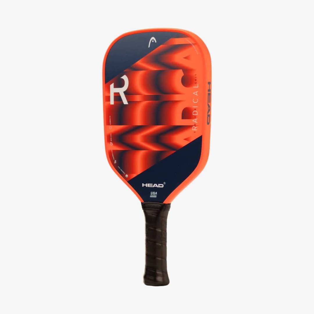 Head Radical Tour Grit Pickleball Paddle Orange Red Navy