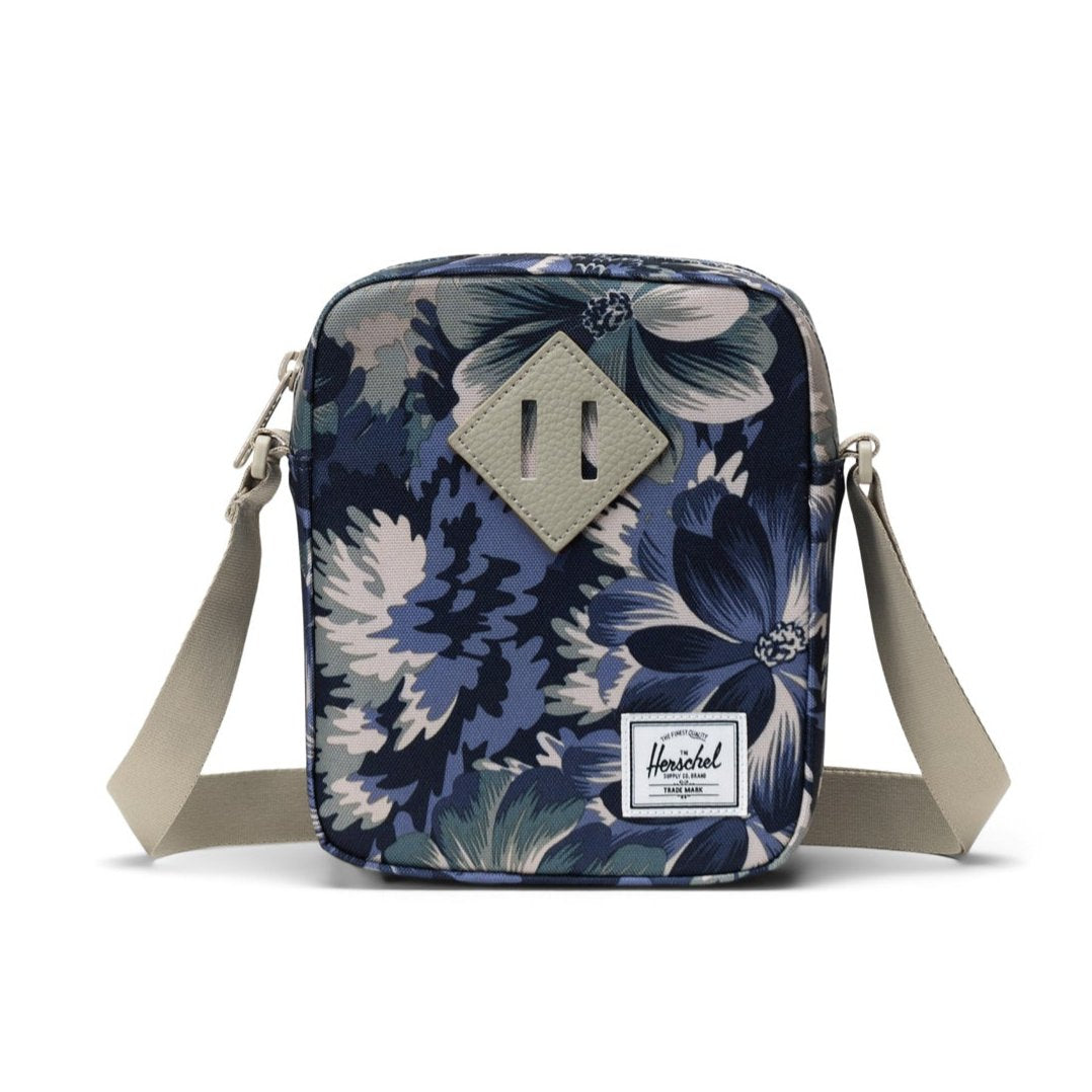 Herschel Heritage Crossbody Bag Floral Tapestry Blue