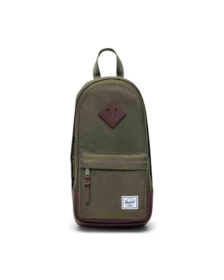 Herschel Heritage Shoulder Bag ivy green chicory coffee