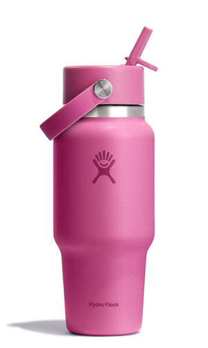 Hydro Flask 24oz Wide Mouth Travel Bottle w/Flex Straw Reef Pink