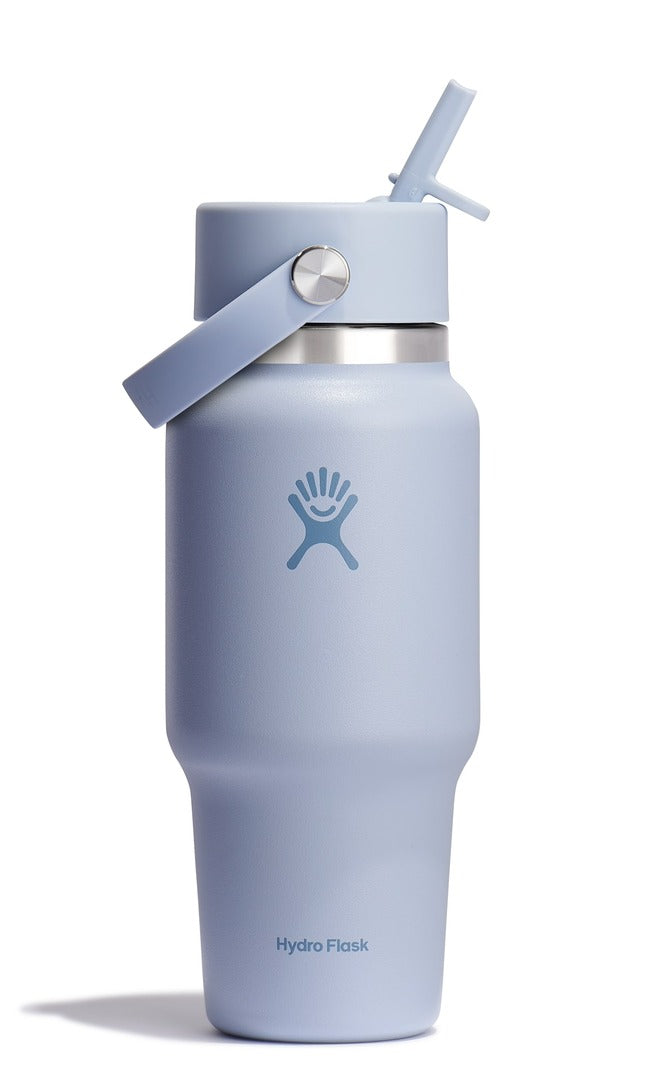 Hydro Flask 24oz Wide Mouth Travel Bottle w/Flex Straw Surf Blue