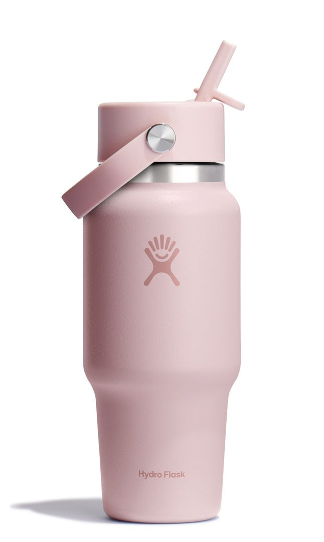 Hydro Flask Wide Mouth Travel Bottle with Flex Straw Cap 24oz/710ml