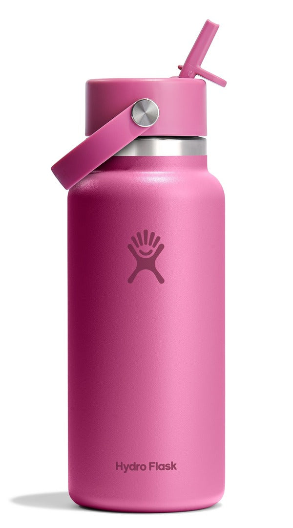 Hydro Flask 32oz Wide Mouth Bottle w/ Flex Straw reef pink 