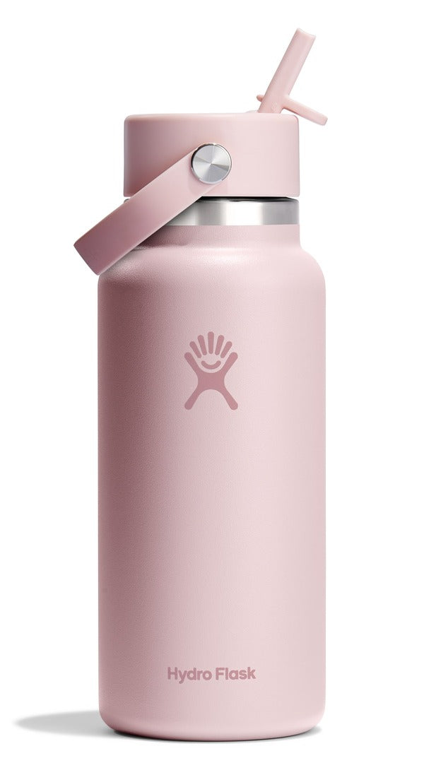 Hydro Flask 32oz Wide Mouth Bottle w/Flex Straw Tonal Trillium pink