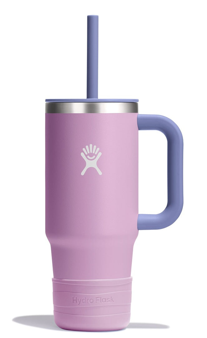 Hydro Flask Kids 24oz Travel Tumbler Straw Mug Anemone Purple