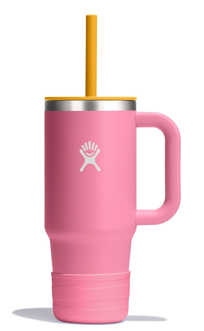 Hydro Flask Kids 24oz Travel Tumbler Straw Mug Dahlia Pink