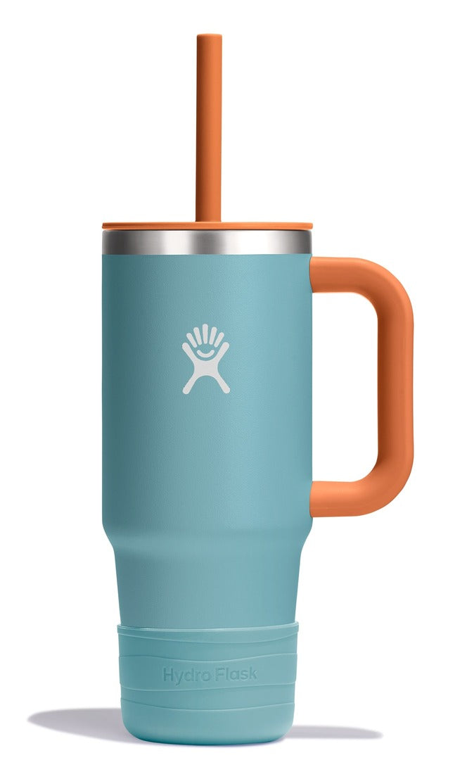 Hydro Flask Kids 24oz Travel Tumbler Straw Mug Seaspray Teal Blue 1