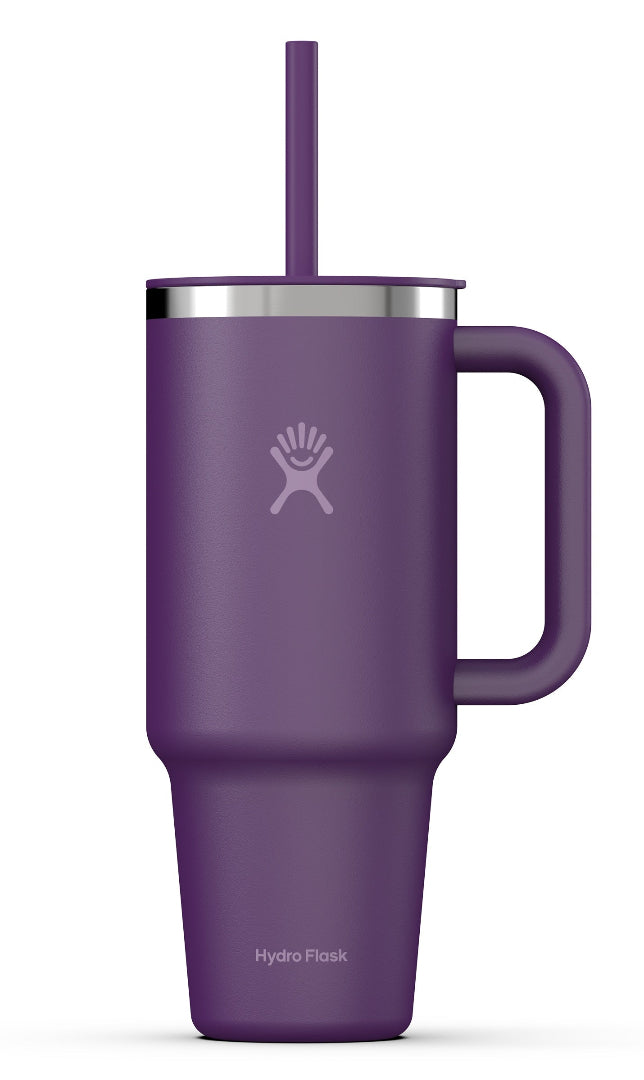 Hydro Flask Travel Tumbler Straw Mug 40 oz / 1.2 L beachplum purple