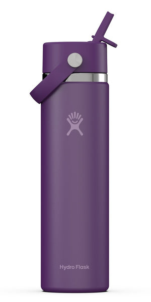 Hydro Flask Wide Mouth Bottle with Flex Straw Cap 24oz/710ml beachplum purple