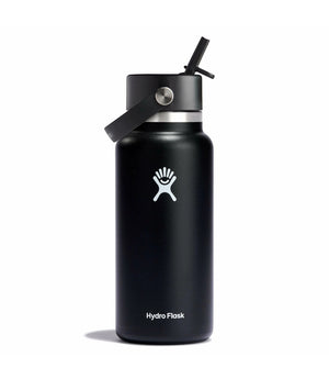 Hydro Flask Wide Mouth Bottle with Flex Straw Cap 32 oz / 946 ml black