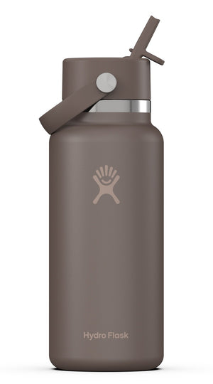 Hydro Flask Wide Mouth Bottle with Flex Straw Cap 32oz/946ml sandpiper grey brown