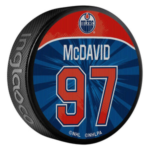 Inglasco NHL Edmonton Oilers Connor McDavid Lenticular Puck