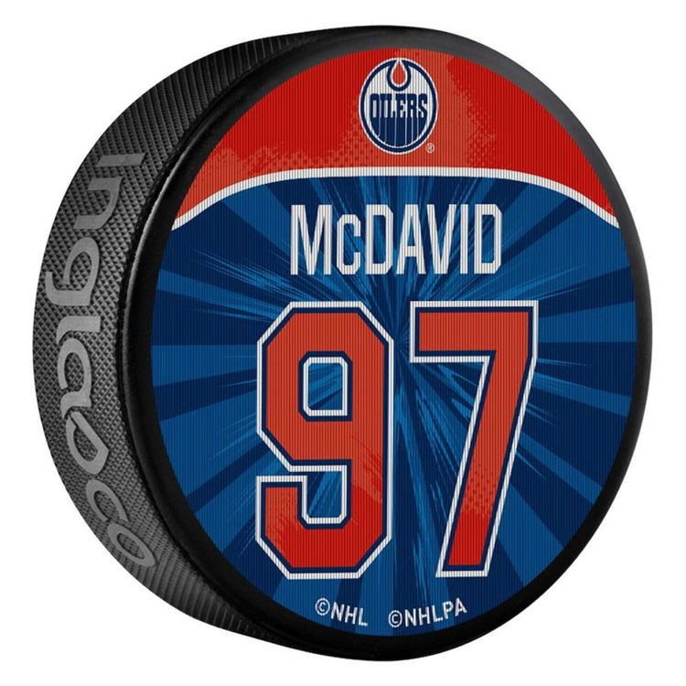 Inglasco NHL Edmonton Oilers Connor McDavid Lenticular Puck
