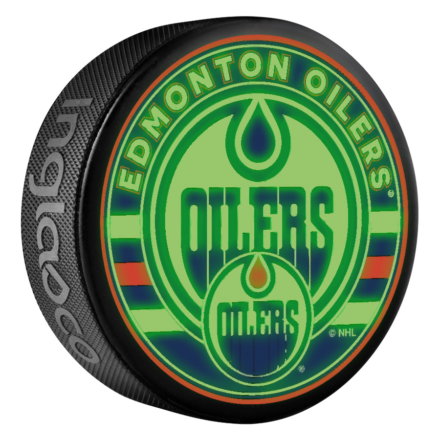 Inglasco NHL Edmonton Oilers Puck Glow In The Dark