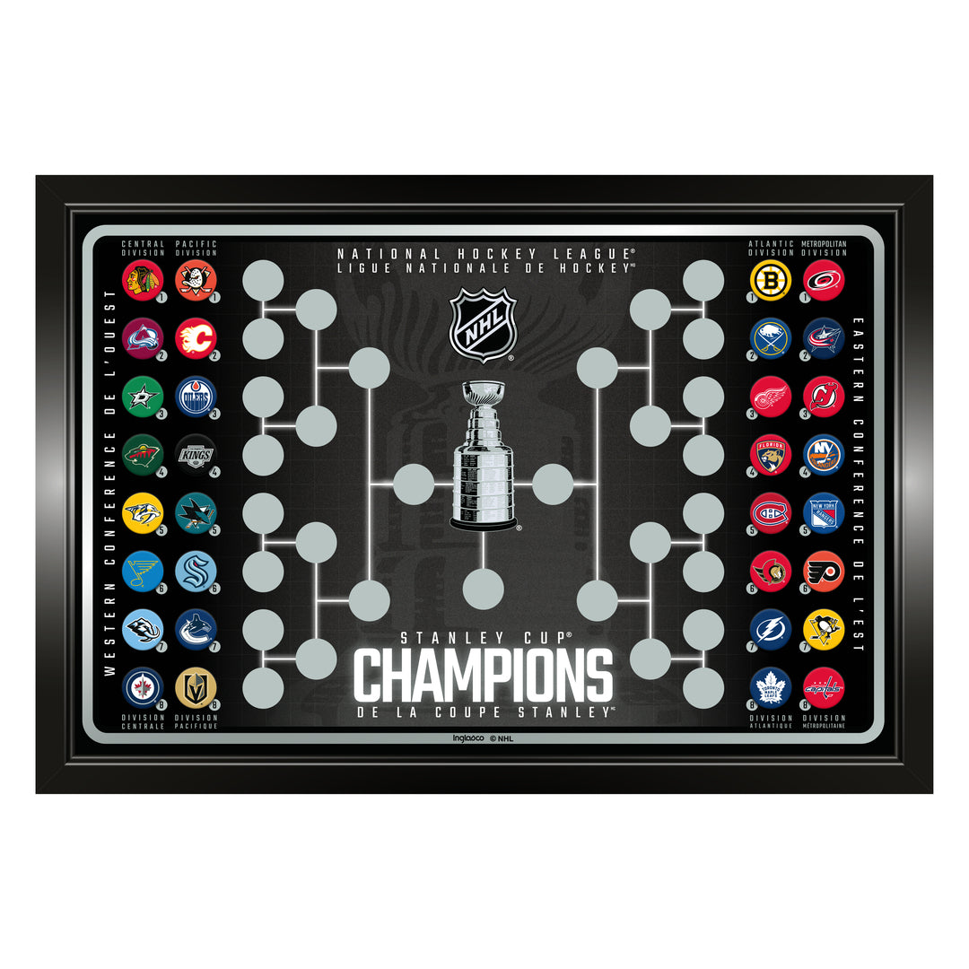 Inglasco NHL Magnetic Playoffs Standings Board black