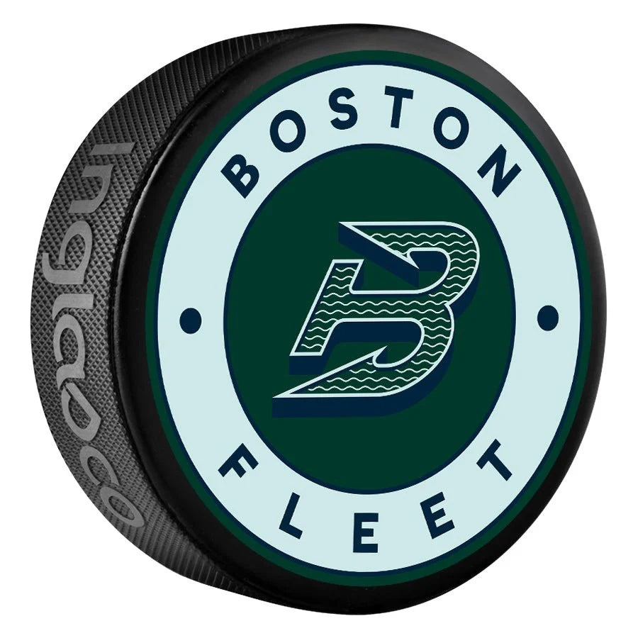 Inglasco PWHL Boston Fleet Classic Souvenir Puck green