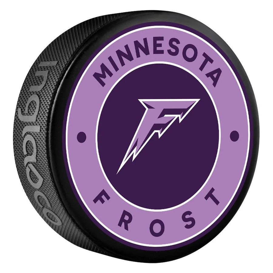 Inglasco PWHL Minnesota Frost Classic Souvenir Puck purple