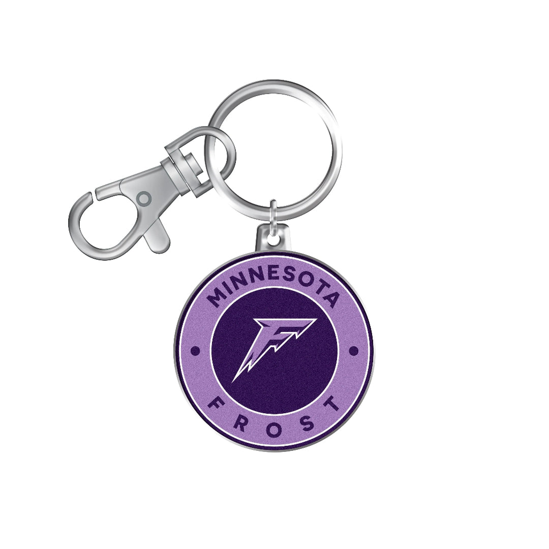 Inglasco PWHL Minnesota Frost Logo Keychain purple