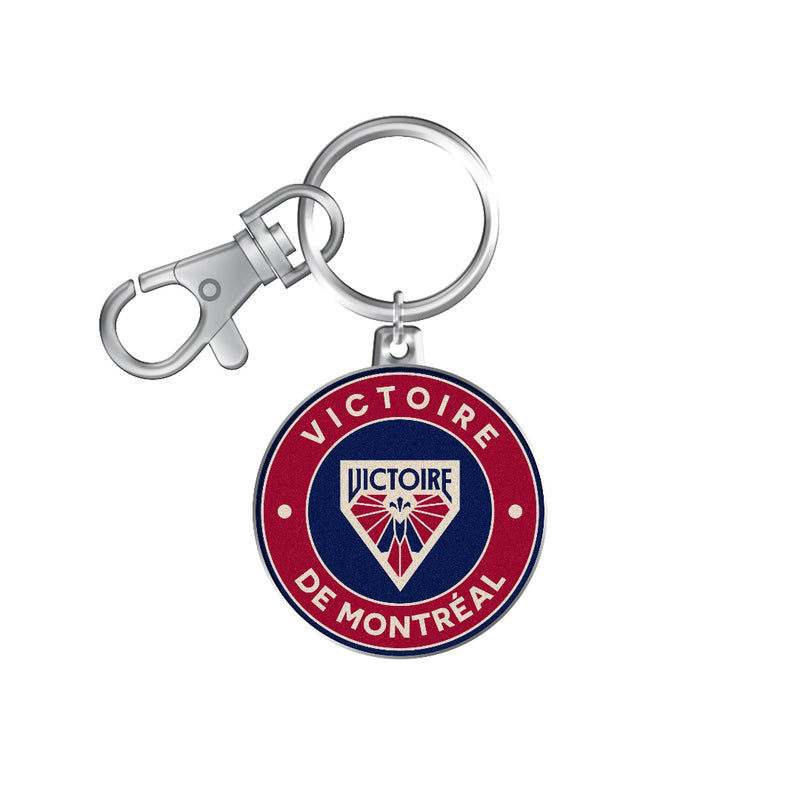 Inglasco PWHL Montreal Victoire Logo Keychain burgundy