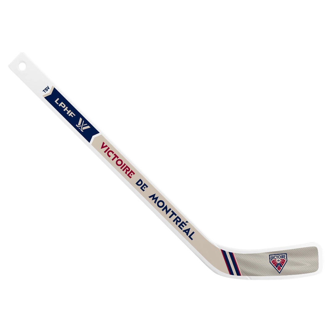 Inglasco PWHL Montreal Victoire Plastic Mini Player Stick cream beige