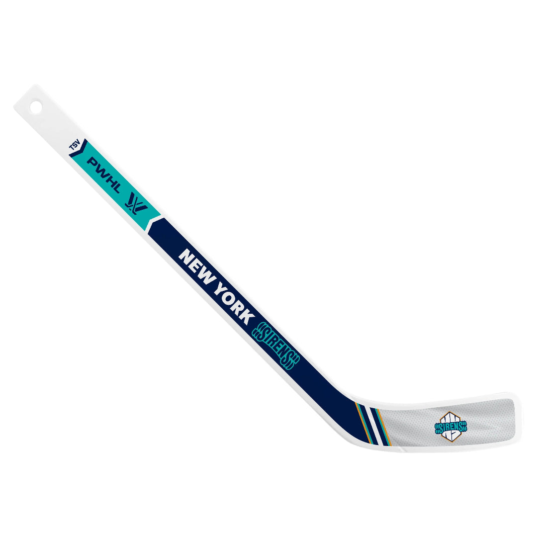 Inglasco PWHL New York Sirens Plastic Mini Player Stick teal navy blue