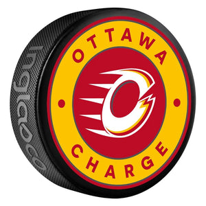 Inglasco PWHL Ottawa Charge Classic Souvenir Puck red 