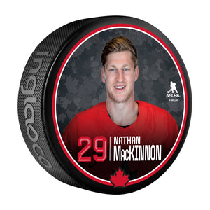 Inglasco Team Canada Home Nathan MacKinnon Souvenir Puck