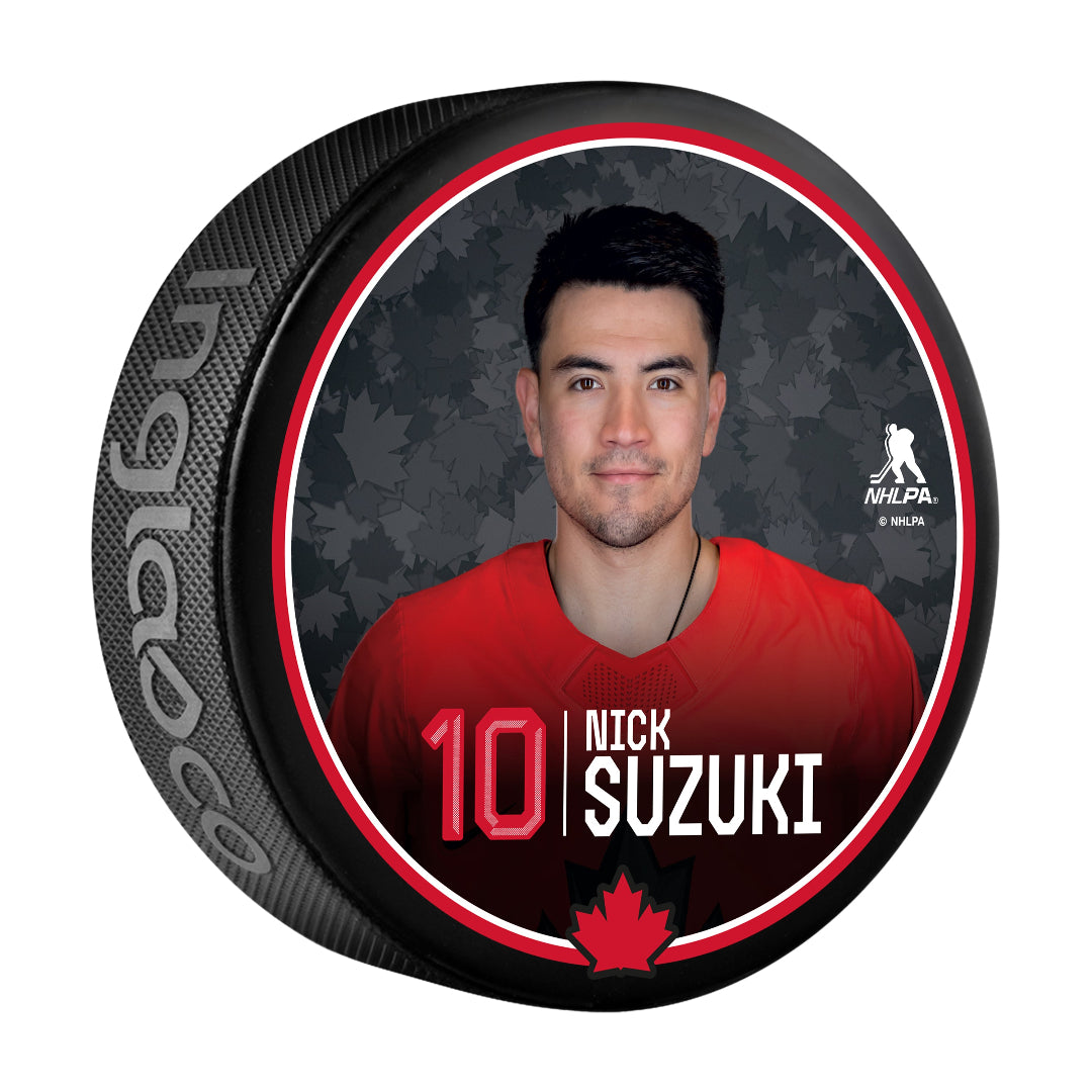 Inglasco Team Canada Home Nick Suzuki Souvenir Puck