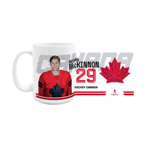 Inglasco Team Canada Nathan MacKinnon Home Jersey 15oz Mug