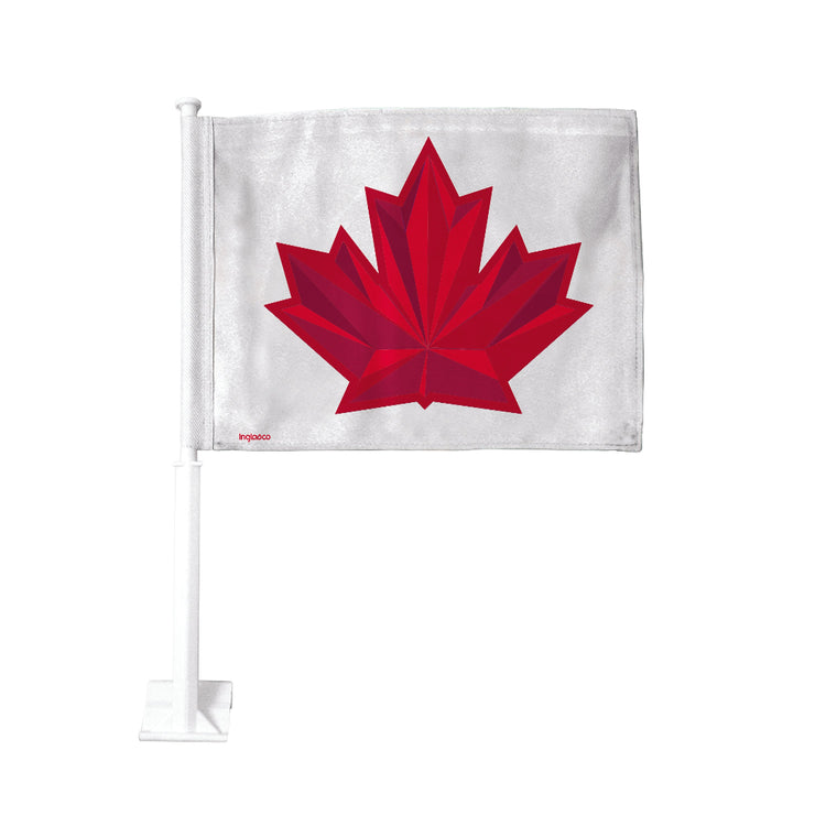 Inglasco Team Canada Olympic 2026 Double Sided Premium Car Flag