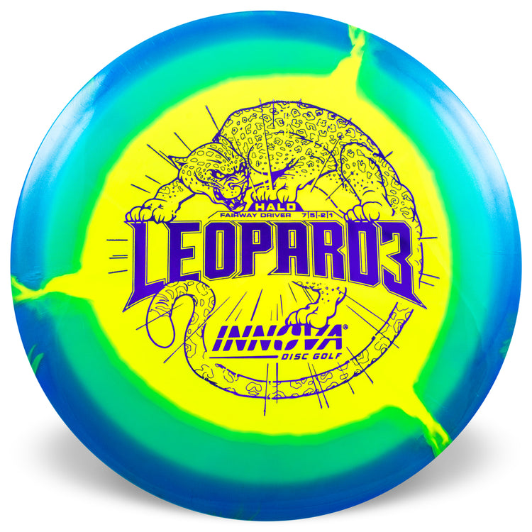 Innova Leopard3 Halo Star Fairway Driver Golf Disc yellow blue