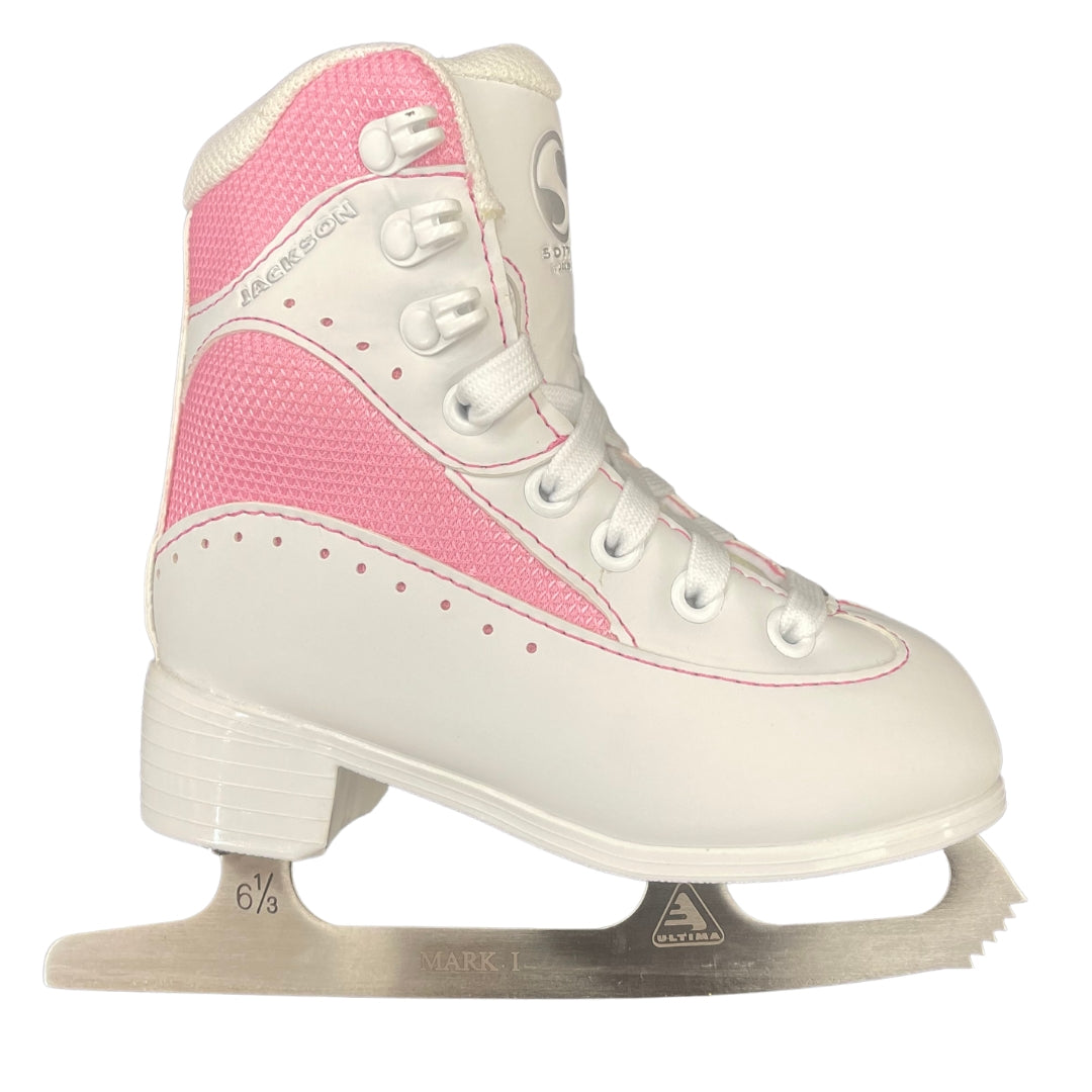 Jackson Ultima Girl's Softec Vista ST3251 Figure Skate white pink