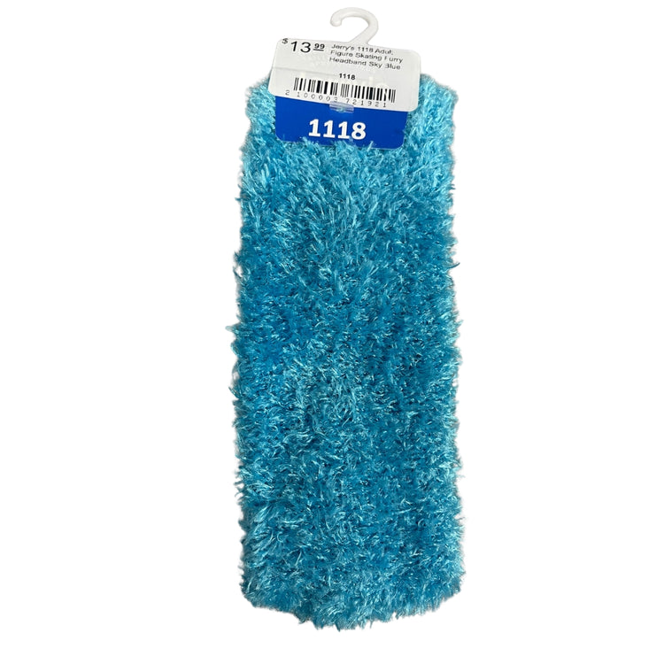 Jerry's 1118 Adult Figure Skating Furry Headband blue