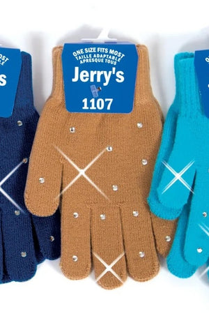 Jerry's Adult 1107 Crystal Mini Figure Skating Gloves beige tan