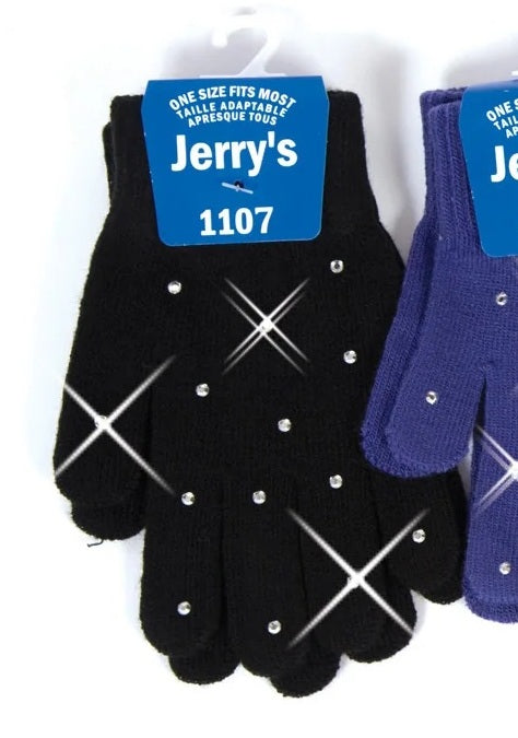 Jerry's Adult 1107 Crystal Mini Figure Skating Gloves black