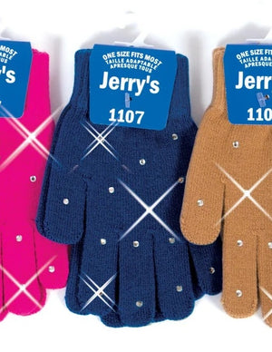Jerry's Adult 1107 Crystal Mini Figure Skating Gloves navy blue