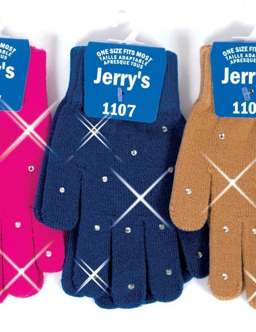 Jerry's Adult 1107 Crystal Mini Figure Skating Gloves navy blue
