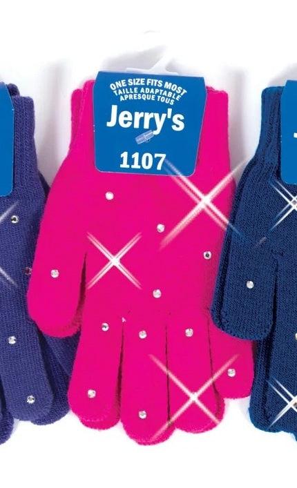 Jerry's Adult 1107 Crystal Mini Figure Skating Gloves pink