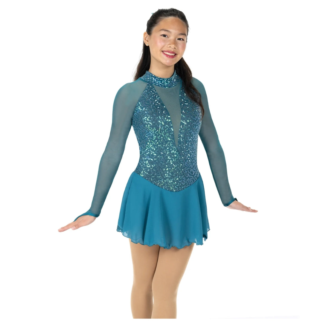 Jerry's Girl's 222 Ocean Opal Figure Skating Dress blue