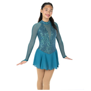 Jerry's Girl's 222 Ocean Opal Figure Skating Dress blue