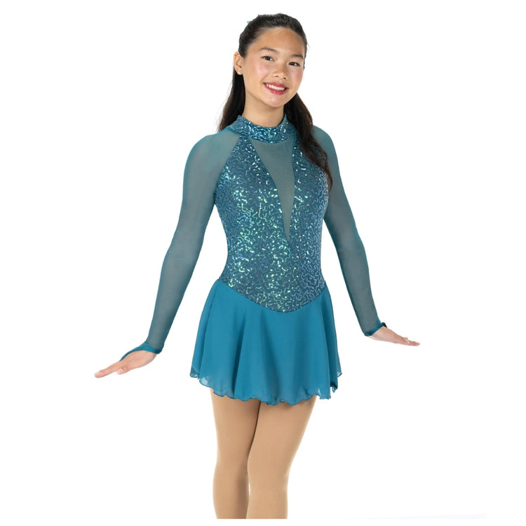 Jerry's Girl's 222 Ocean Opal Figure Skating Dress blue